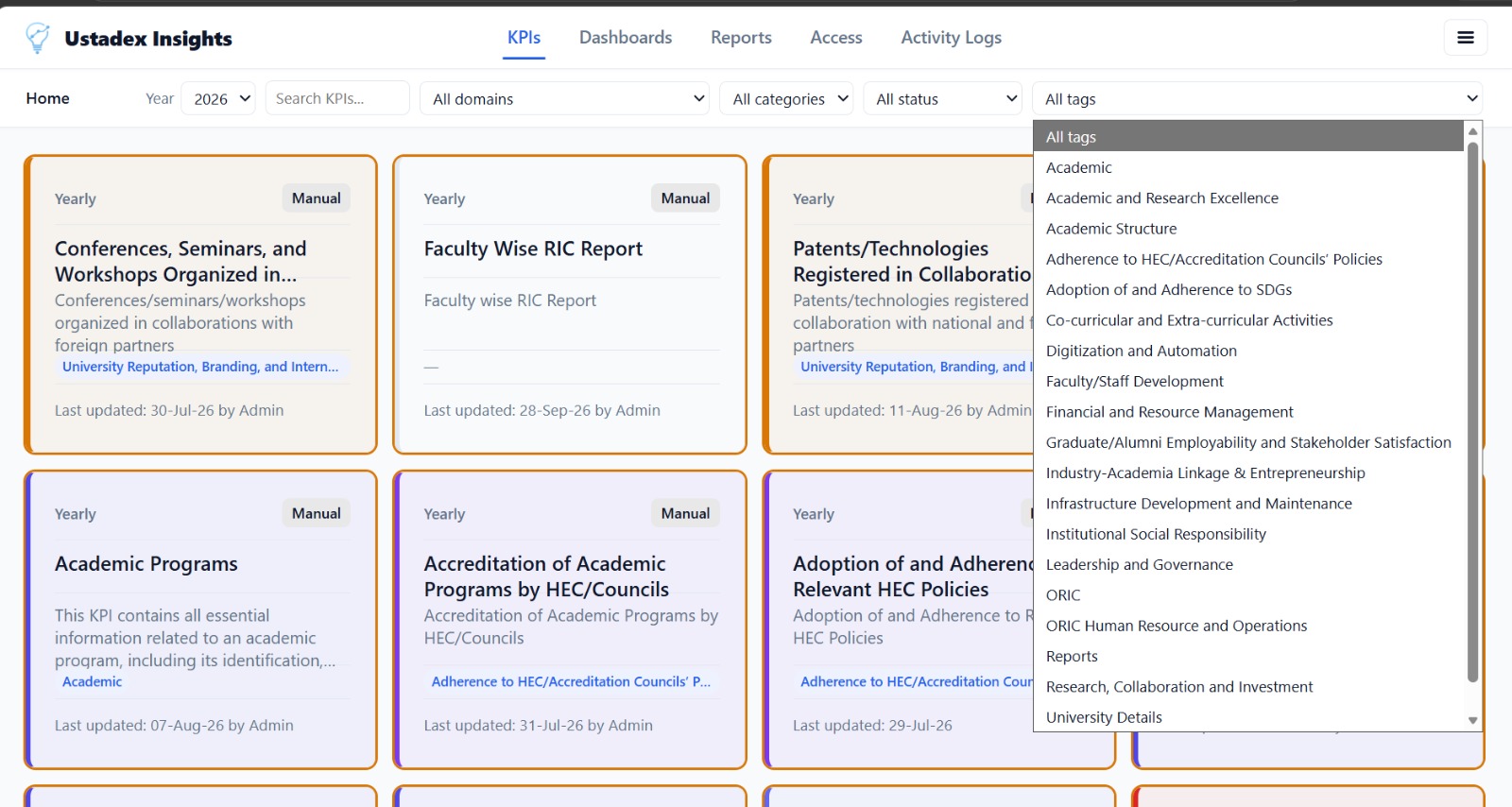 Ustadex Interface Gallery